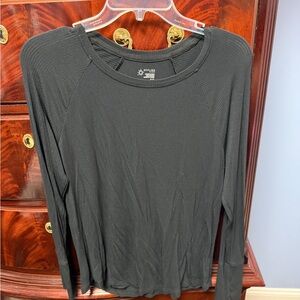 Aerie offline ribbed black long sleeve t shirt